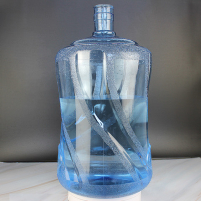 PC durevole libero di BPA colore blu trasparente della bottiglia di acqua da 5 galloni
